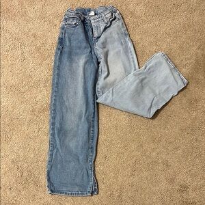 Two-Tone Denim Jeans